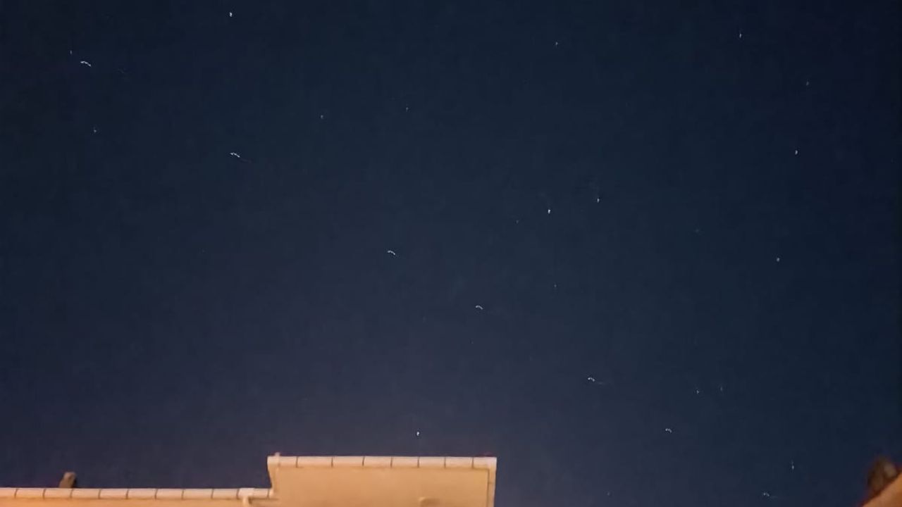 Starlink uyduları Biga semalarında