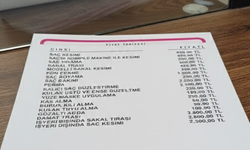 Biga'da berberlerin fiyat tarifesi güncellendi