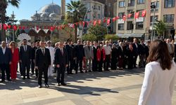 Biga'da 19 Mayıs için çelenk sunma töreni düzenlendi