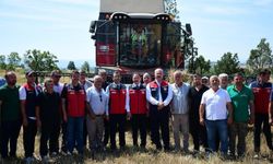 Biga'da 845 dekarlık mera ıslah projesinde ilk hasat yapıldı