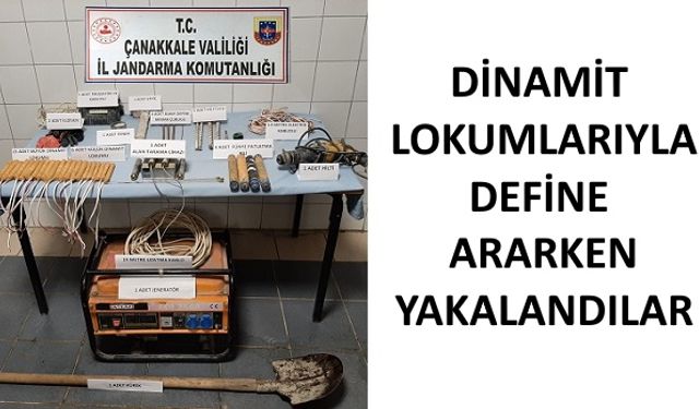 Dinamitli defineciler suçüstü yakalandı