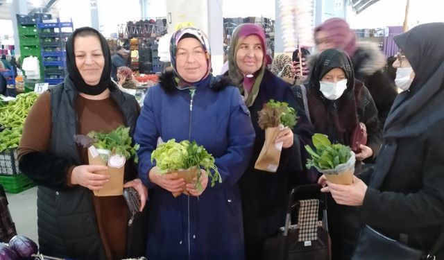 Kaldırımbaşı Köyü’nden Pazar tezgahına…