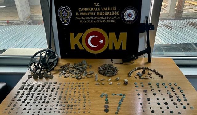 Tarihi eser kaçakçılığı: 264 sikke ve obje ele geçirildi