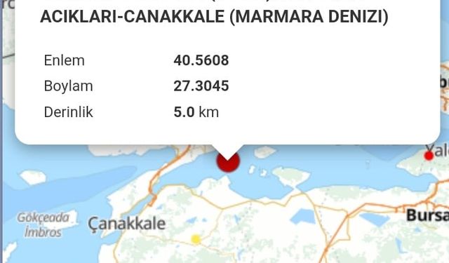 Karabiga'da deprem...