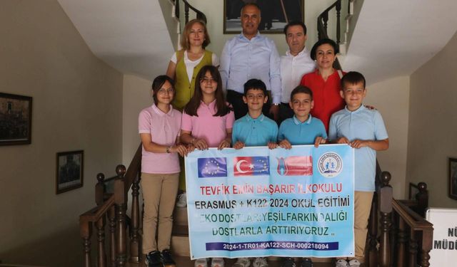 İtalya dönüşü Müdür Bilen'i ziyaret ettiler