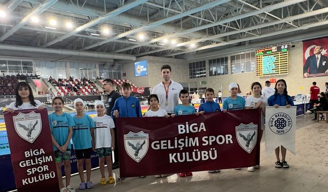 Biga Gelişim sporcuları derecelerle döndüler
