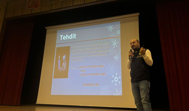 Biga'da siber suçlar ve akran zorbalığı anlatıldı