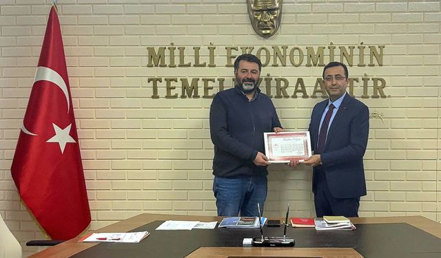 Biga Ziraat Odası’na ÇKS başarı ödülü