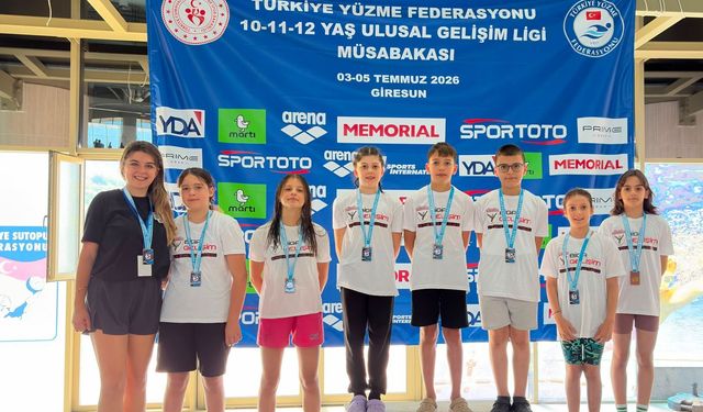 Biga Gelişim Spor Kulübü yüzücüleri Giresun'da parladı