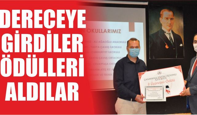 Dereceye girdiler, ödülleri aldılar