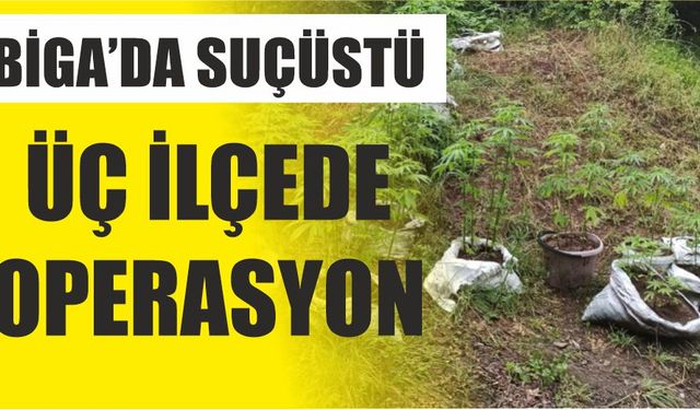 Biga dahil üç ilçede operasyon: 7 Gözaltı