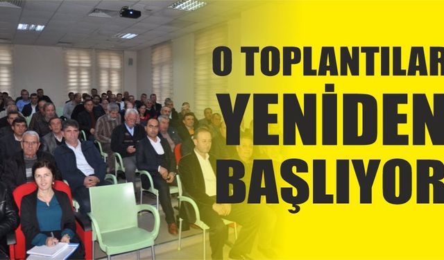 O toplantılar yeniden başlıyor