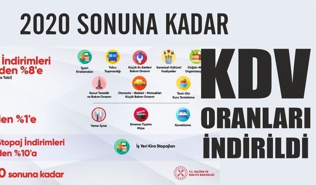 2020 sonuna kadar.. KDV oranları indirildi!