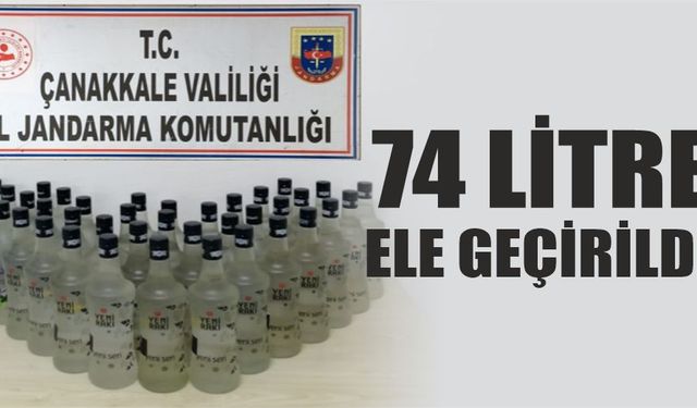 Biga'da 74 litre ele geçirildi