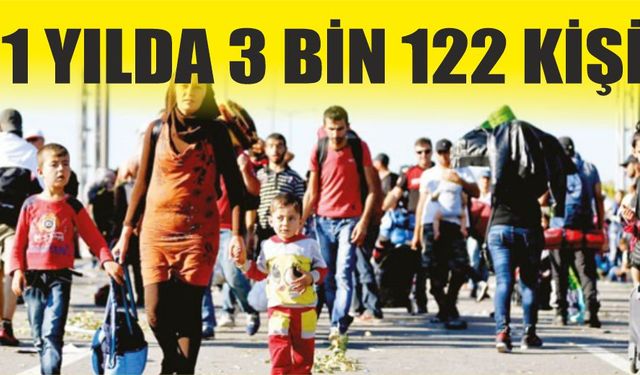 1 yılda 3 bin 122 kişi göçtü