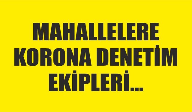 Mahallelere korona denetim ekipleri...