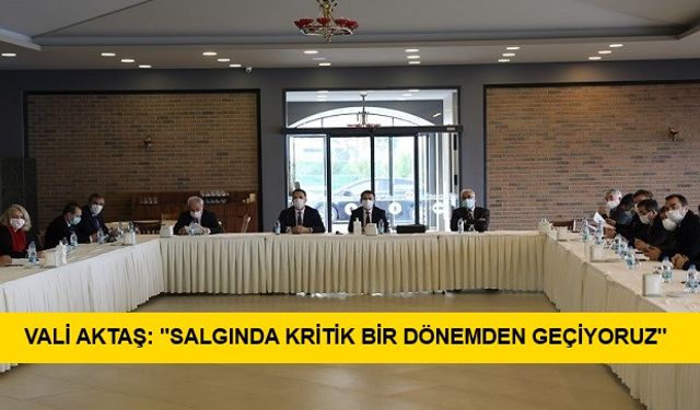 Vali Aktaş: Salgında kritik bir dönemden geçiyoruz"