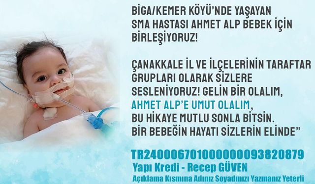 Taraftar grupları Ahmet Alp bebek için birleşti