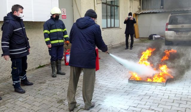 Biga İtfaiyesi’nden Yangın Tatbikatı