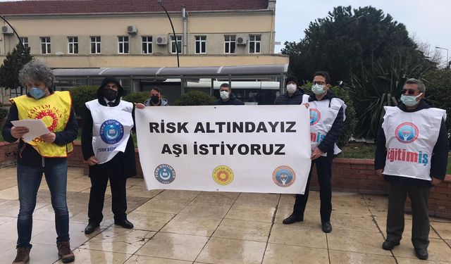 Biga'da 3 sendikadan aşı açıklaması