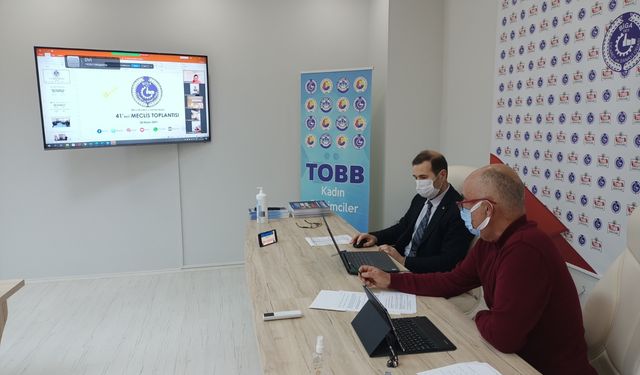 Biga iş dünyası video konferans ile toplandı