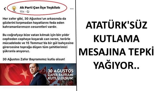 AK Parti Çan Teşkilatının Mesajına Büyük Öfke..