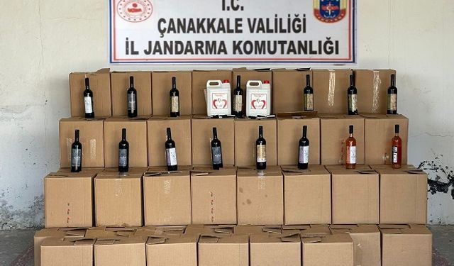 Bozcaada'da 1733 Şişe Şaraba El Kondu