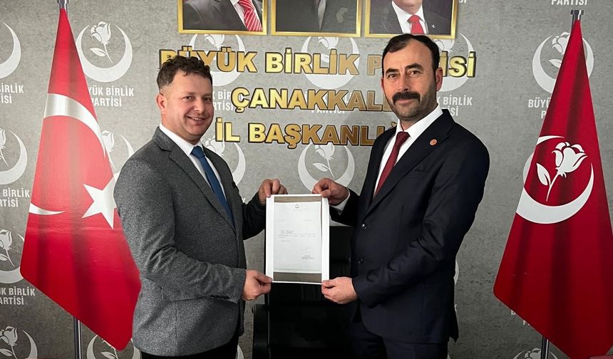 BBP Biga İlçe Başkanlığı'na atama yapıldı