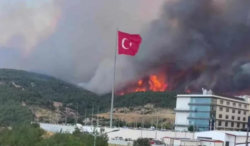 Çanakkale'de korkutan orman yangını: Müdahale sürüyor! Deniz ve hava trafiği askıya alındı