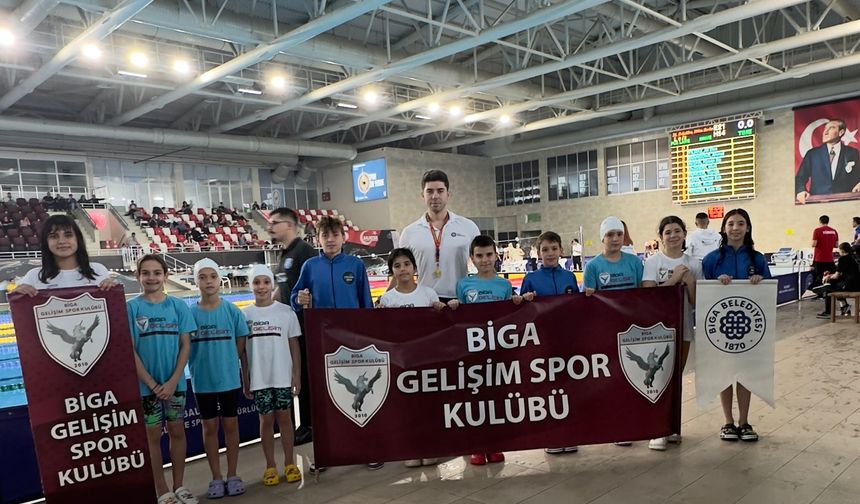 Biga Gelişim sporcuları derecelerle döndüler