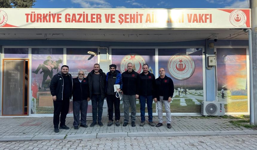 Biga Adaspor Yönetiminden Türkiye Gaziler ve Şehit Aileleri Vakfı’na Ziyaret