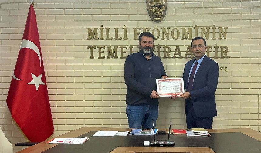 Biga Ziraat Odası’na ÇKS başarı ödülü