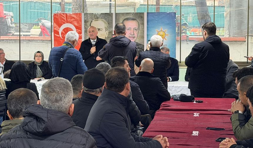 Ayhan Gider Biga'daki bayramlaşmada konuştu