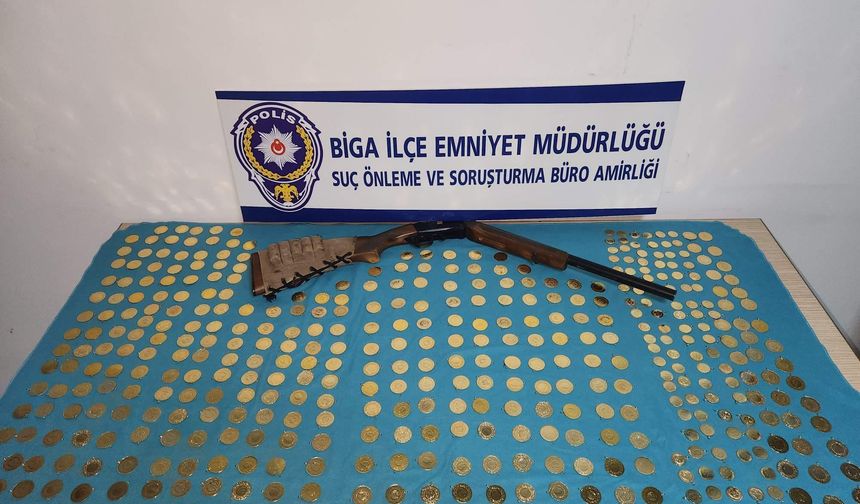 Biga'da sahte altın operasyonu: 438 parça ele geçirildi