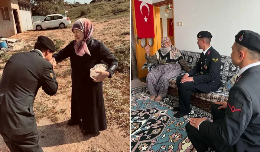 Jandarma'dan şehit annelerine duygulandıran ziyaret