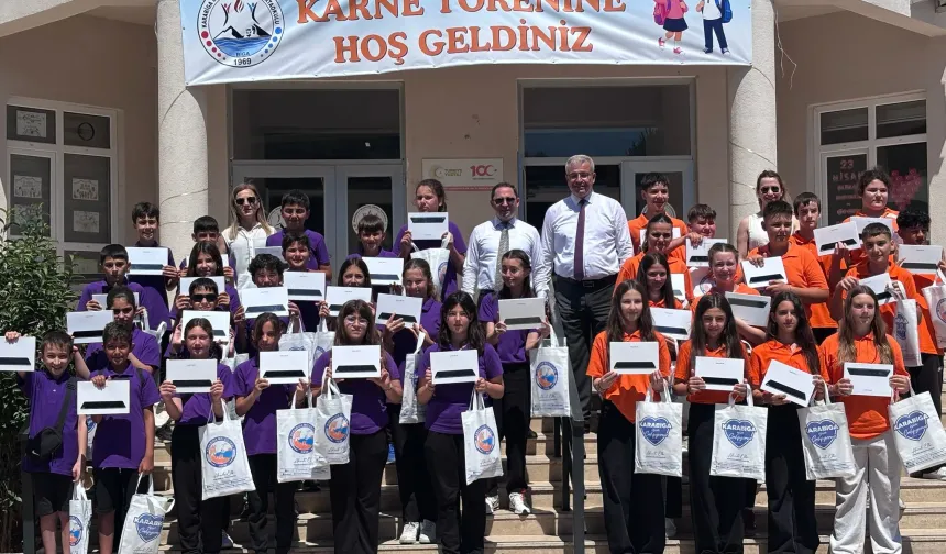 Biga'da 14 bin 501 öğrenci karne aldı