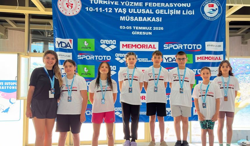 Biga Gelişim Spor Kulübü yüzücüleri Giresun'da parladı