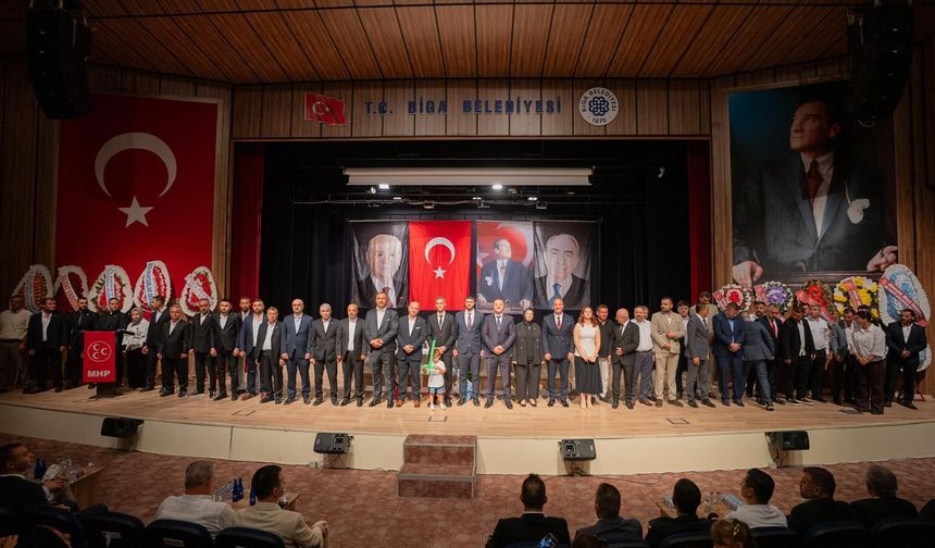 MHP Biga İlçe Teşkilatı’nda Hasan Karabiber Güven Tazeledi