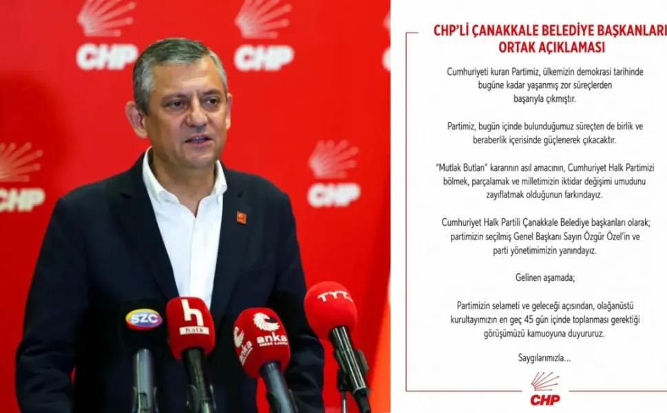 CHP'li Belediye Başkanlarından Özel'e Tam Destek: "Olağanüstü Kurultay Toplanmalı"