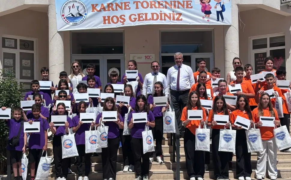 Biga'da 14 bin 501 öğrenci karne aldı