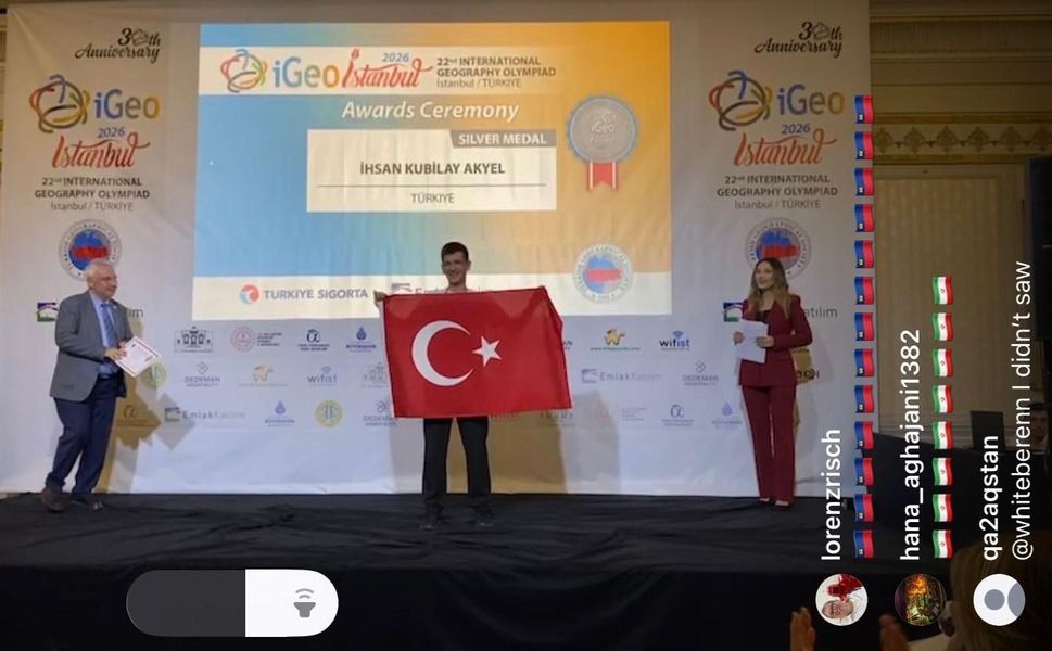 Bigalı öğrenci Uluslararası Coğrafya Olimpiyatı'nda Gümüş Madalya Kazandı