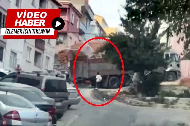 Küçük çocuk kıl payı kurtuldu