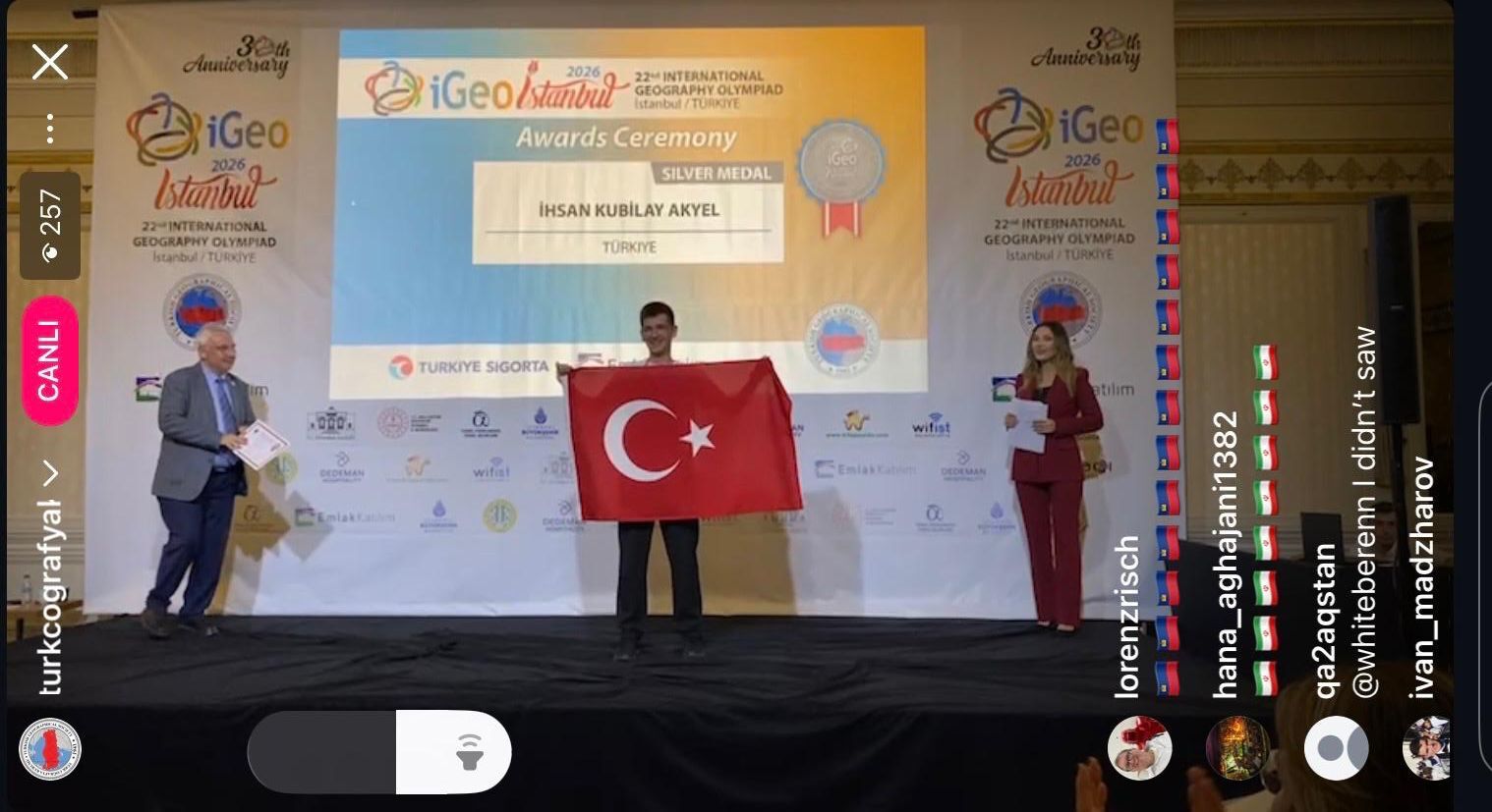 Bigalı öğrenci Uluslararası Coğrafya Olimpiyatı'nda Gümüş Madalya Kazandı